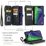 iPhone 16 Plus Caseme C30 Multifunktionel Pung - Sort
