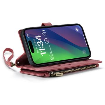 iPhone 16 Plus Caseme C30 Multifunktionel Pung - Rød