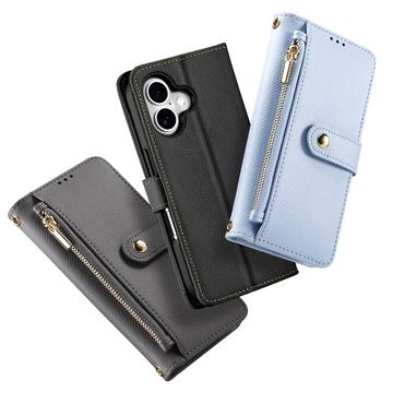 iPhone 16 Plus Dux Ducis Lawa Pung læderetui med magnetisk låg - grå