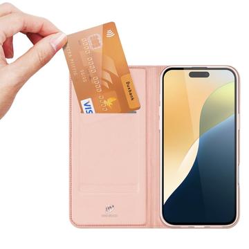 iPhone 16 Plus Dux Ducis Skin Pro Flip Cover - Pink