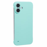 iPhone 16 Plus Plastik Cover Uden Sider - Lyse Cyan