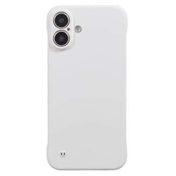 iPhone 16 Plus Plastik Cover Uden Sider - Hvid