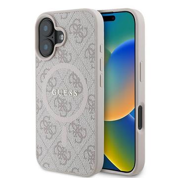 iPhone 16 Plus Guess 4G farvet ringcover - MagSafe-kompatibel - Pink