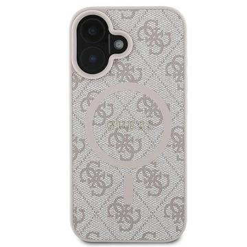 iPhone 16 Plus Guess 4G farvet ringcover - MagSafe-kompatibel - Pink