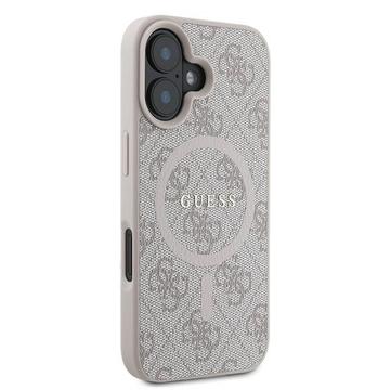iPhone 16 Plus Guess 4G farvet ringcover - MagSafe-kompatibel - Pink