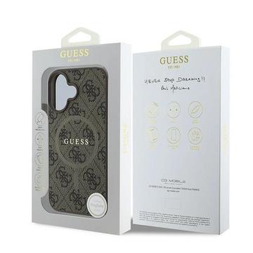 iPhone 16 Plus Guess 4G farvet ringcover - MagSafe-kompatibel - brun