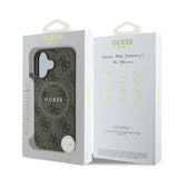 iPhone 16 Plus Guess 4G farvet ringcover - MagSafe-kompatibel - brun