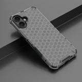 iPhone 16 Plus Honeycomb Armored Hybrid Cover - Sort