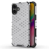 iPhone 16 Plus Honeycomb Armored Hybrid Cover - Grå