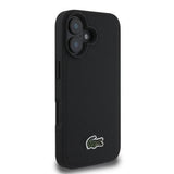 iPhone 16 Plus Lacoste Iconic Petit Pique Woven Logo Cover - MagSafe-kompatibel - Sort