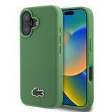iPhone 16 Plus Lacoste Iconic Petit Pique Woven Logo Cover - MagSafe-kompatibel - Grøn