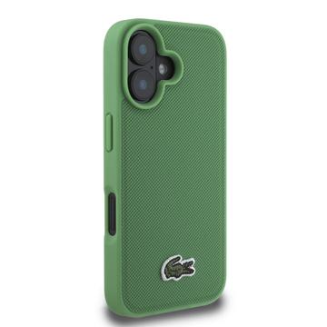 iPhone 16 Plus Lacoste Iconic Petit Pique Woven Logo Cover - MagSafe-kompatibel - Grøn