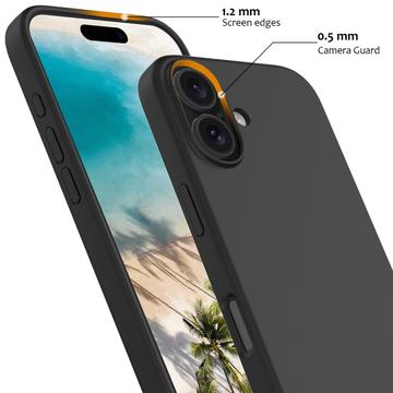 iPhone 16 Plus Liquid Silikone Cover - MagSafe Kompatibel - Sort