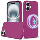 iPhone 16 Plus Liquid Silikone Cover - MagSafe Kompatibel - Lilla