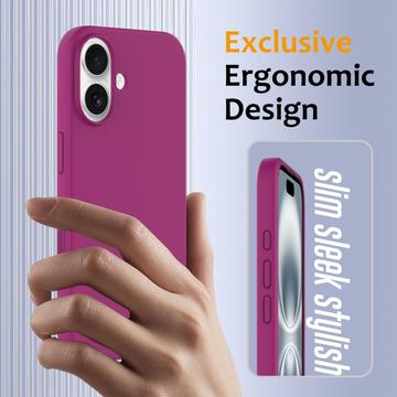 iPhone 16 Plus Liquid Silikone Cover - MagSafe Kompatibel - Lilla