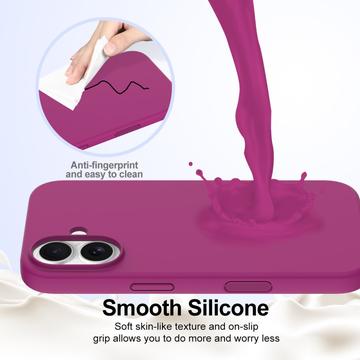 iPhone 16 Plus Liquid Silikone Cover - MagSafe Kompatibel - Lilla
