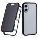 iPhone 16 Plus Magnetisk Cover med Hærdet Glas - Privatliv