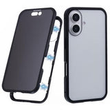iPhone 16 Plus Magnetisk Cover med Hærdet Glas - Privatliv