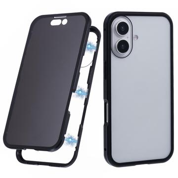 iPhone 16 Plus Magnetisk Cover med Hærdet Glas - Privatliv