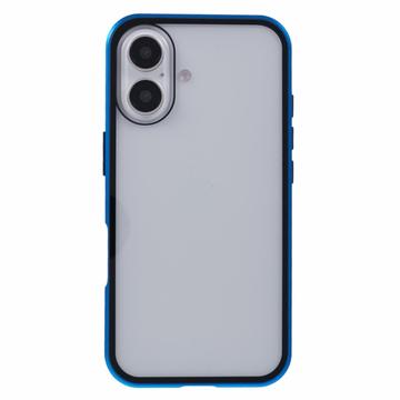 iPhone 16 Plus Magnetisk Cover med Hærdet Glas - Privatliv - Mørkeblå
