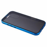 iPhone 16 Plus Magnetisk Cover med Hærdet Glas - Privatliv - Mørkeblå