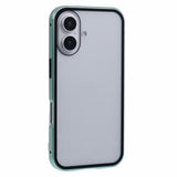 iPhone 16 Plus Magnetisk Cover med Hærdet Glas - Privatliv - Grøn