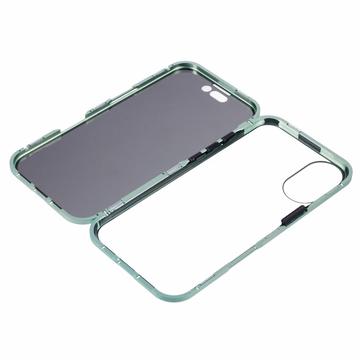 iPhone 16 Plus Magnetisk Cover med Hærdet Glas - Privatliv - Grøn