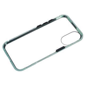 iPhone 16 Plus Magnetisk Cover med Hærdet Glas - Privatliv - Grøn