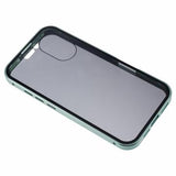 iPhone 16 Plus Magnetisk Cover med Hærdet Glas - Privatliv - Grøn
