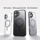 iPhone 16 Plus Magnetisk Stativ Hybrid Cover - sort