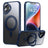 iPhone 16 Plus Magnetisk Stativ Hybrid Cover - mørkeblå