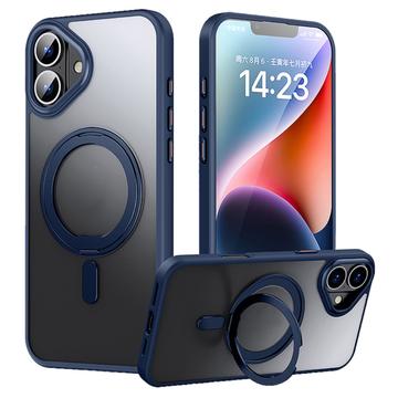 iPhone 16 Plus Magnetisk Stativ Hybrid Cover - mørkeblå