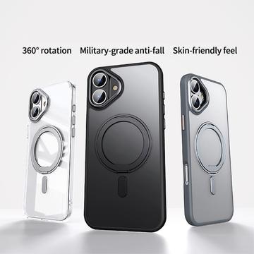 iPhone 16 Plus Magnetisk Stativ Hybrid Cover - mørkeblå