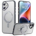 iPhone 16 Plus Magnetisk Stativ Hybrid Cover - grå