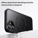 iPhone 16 Plus Magnetisk Stativ Hybrid Cover - Gennemsigtig
