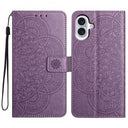 iPhone 16 Plus Mandala Series Etui med Pung - Lilla