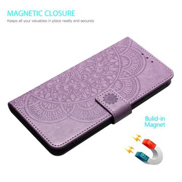 iPhone 16 Plus Mandala Series Etui med Pung - Lilla