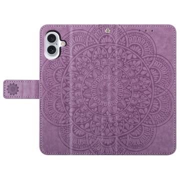 iPhone 16 Plus Mandala Series Etui med Pung - Lilla