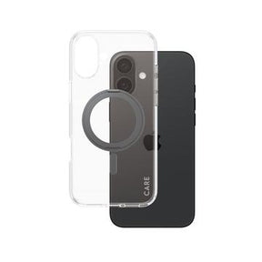 iPhone 16 Plus PanzerGlass Care Kickstand Cover - MagSafe-kompatibel - Klar / Sort