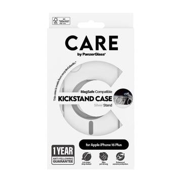 iPhone 16 Plus PanzerGlass Care Kickstand Cover - MagSafe-kompatibel - Sølv
