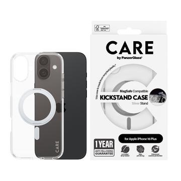 iPhone 16 Plus PanzerGlass Care Kickstand Cover - MagSafe-kompatibel - Sølv