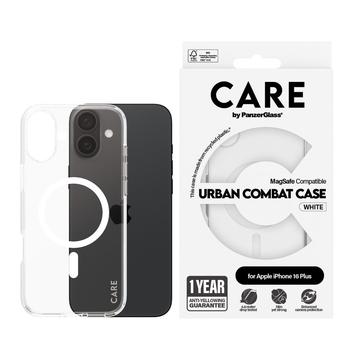 iPhone 16 Plus PanzerGlass Care Transparent Urban Combat Cover - MagSafe-kompatibel - Hvid