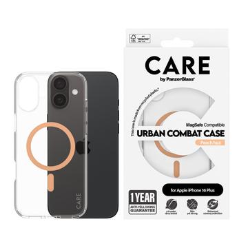 iPhone 16 Plus PanzerGlass Care Transparent Urban Combat Cover - MagSafe-kompatibel - Fersken