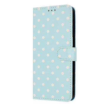 iPhone 16 Plus Pung Etui med Prikket Mønster - Blå