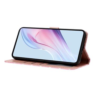 iPhone 16 Plus Pung Etui med Prikket Mønster - Pink