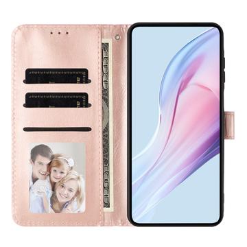 iPhone 16 Plus Pung Etui med Prikket Mønster - Pink