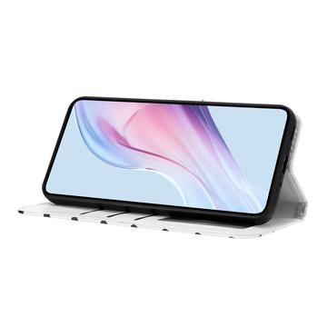 iPhone 16 Plus Pung Etui med Prikket Mønster - Hvid