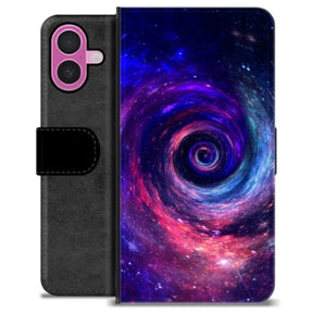 iPhone 16 Plus Premium Flip Cover med Pung - Galakse