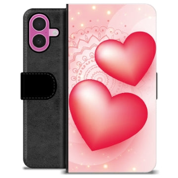 iPhone 16 Plus Premium Flip Cover med Pung - Kærlighed