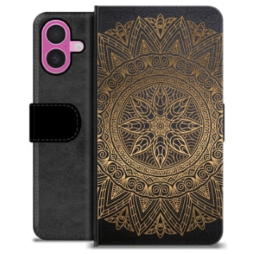 iPhone 16 Plus Premium Flip Cover med Pung - Mandala